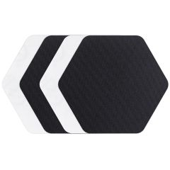 Tenacious Tape Hex Large - 2 x Black Nylon/2 x Clear Matte Vinyl Repair Patches