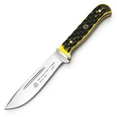 Puma SGB Hunter's Friend Brown Jigged Bone Handle w/Leather Sheath