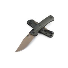 Benchmade Tagged Out Deep Olive Grivory Handle w/Tan Cerakote Blade Finish
