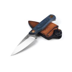 Benchmade Dacian Blue Denim Micarta Handle w/StoneWash Polish Blade Finish