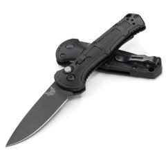 Benchmade Mini Claymore Auto Black Grivory Handle w/Cobalt Black Cerakote Blade Finish
