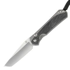 Chris Reeve Large Sebenza 31 Black Micarta Canvas Inlay w/StoneWashed Tanto Blade