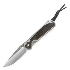 Chris Reeve Small Sebenza 31 Bog Oak Wood Inlay w/StoneWashed Drop Point Blade