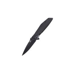 CRKT Slag Assisted Opening Black Stainless Steel Handle w/Black Oxide D2 Blade Finish