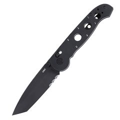 CRKT M16-14XK Tanto Crossbar Lock Black Grivory Handle w/Veff Serrated D2 Black EDP Blade Finish
