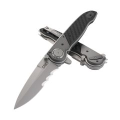 CRKT-M40-15 Spear Point Flipper Deadbolt Lock w/Veff Serrated Bead Blast Blade