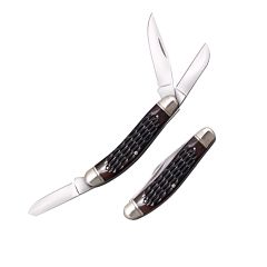 Cold Steel Gentleman's Stockman Slip Joint Knife Jigged Bone Handle w/Three Satin Finished Blades