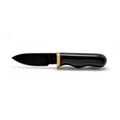 Charl Marais Hot Black Forged Small Skinner w/Stink Wood Handle