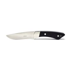 Des Waldeck Medium Utility Black Ivory Wood w/Stainless Steel Bolster