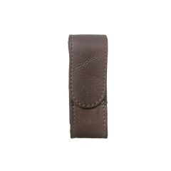 Edge Knife Belt Pouch Brown Leather Medium w/Hook and Loop Fastener