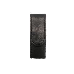 Edge Knife Belt Pouch Black Leather Medium w/Hook and Loop Fastener
