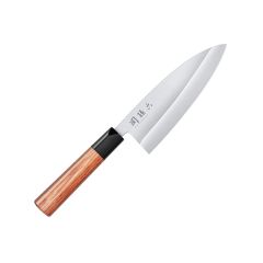 KAI Seki Magoroku Red Pakka Wood Deba - 15.5 cm