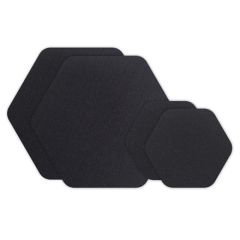 Tenacious Tape Hex Small/Large - 2 x Small Black Nylon/2 x Large Black Nylon Repair Patches