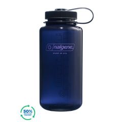 Nalgene Wide Mouth Sustain Water Bottle Odyssey Grey w/Odyssey Grey Cap 1L