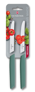 Victorinox Swiss Modern Table Knife 11 cm Sage 2 Piece - Blister