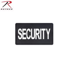 PVC Morale Patch - Security 1 7/8" x 3 3/8" Black/White
