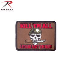 Embroidered Morale Patch - Kill 'Em All Let God Sort 'Em Out 3.5" x 2.5"
