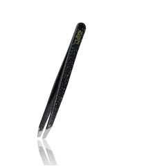 Rubis Slanted Classic Tweezer Black w/Glitter