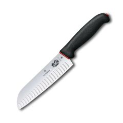 Victorinox Fibrox Dual Grip Santoku Knife Fluted Blade - 17cm