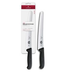 Victorinox Fibrox Bread & Pastry Knife Serrated Black - 26cm Blister 