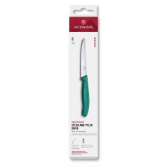 Victorinox Swiss Classic 6 Piece Steak Knife Set Serrated Pointed Kale Green - Box