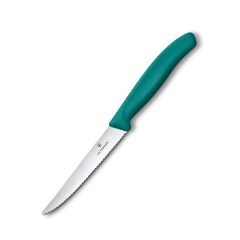 Victorinox Swiss Classic Steak Knife Serrated Pointed Kale Green - 11cm