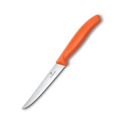Victorinox Swiss Classic Steak Knife Serrated Pointed Orange - 11cm