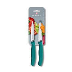 Victorinox Swiss Classic 2 Piece Paring Knife Set Kale Green - 10cm Blister