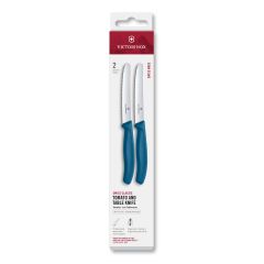 Victorinox Swiss Classic Tomato and Table Knife Set Blue 11cm, 2 Pieces Box