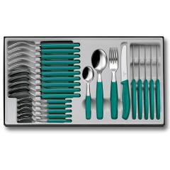 Victorinox Swiss Classic 24 Piece Table Set Kale Green w/Round Tip - Giftbox