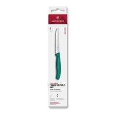 Victorinox Swiss Classic Tomato and Table Knife Set Kale Green, 6 Pieces - Box