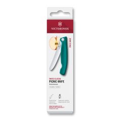 Victorinox Swiss Classic Picnic Knife, Foldable Kale Green - 11 cm Box