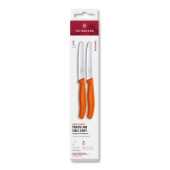 Victorinox Swiss Classic Tomato and Table Knife Set Orange 11cm, 2 Pieces Box