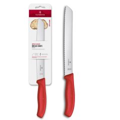 Victorinox Swiss Classic Bread Knife Red - 21cm Blister 