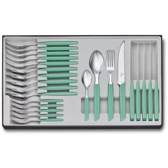 Victorinox Swiss Modern Table Set, 24 Piece w/Steak Knives Mint - Giftbox
