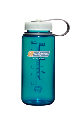 Nalgene Narrow Mouth Sustain Water Bottle Trout Green w/Seafoam Cap 500 ml