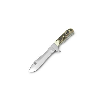 Puma Mini White Hunter Stag Horn Handle - Miniature Knife w/Leather Sheath