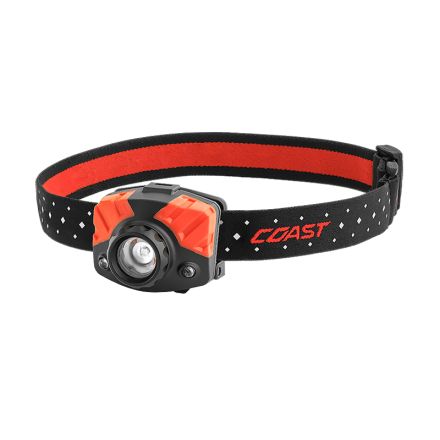 Coast FL75R Red Rechargeable Dual Colour LED Headlamp Kit 530 Lumens - Clam