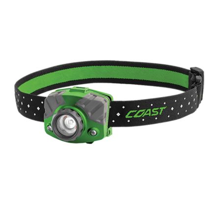 Coast FL75R Green Rechargeable Dual Colour LED Headlamp Kit 530 Lumens - Clam