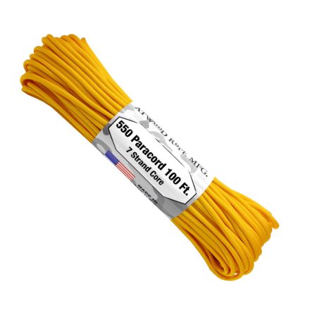 550 Paracord 100ft 7 Strand Core - Yellow