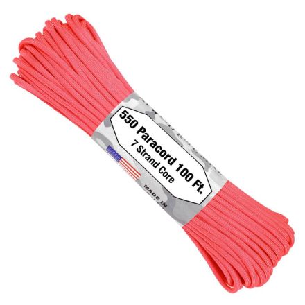 550 Paracord 100ft 7 Strand Core - Pink