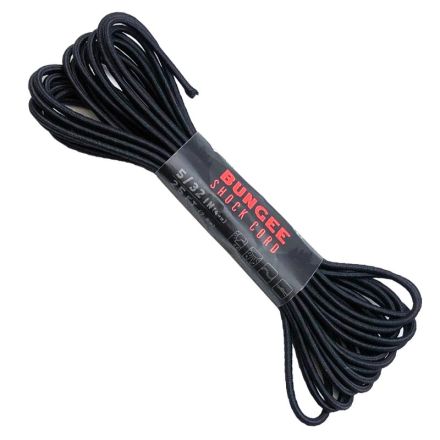 Bungee Shock Cord 25ft 7 Strand Core - Black 