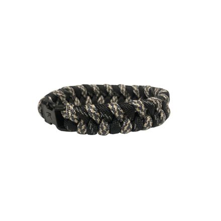 Custom Fishtail Weave Paracord Bracelet Medium - Urban Camo w/Black Refective Tracer 21.5 cm