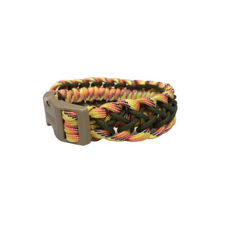 Custom Genoese Bar Weave Paracord Bracelet Large- Sunset w/OD 23 cm