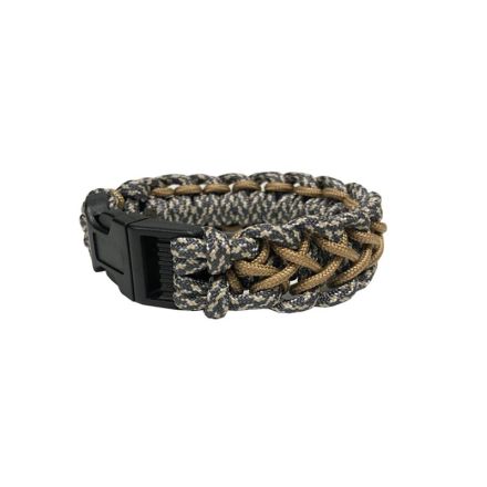 Custom Genoese Bar Weave Paracord Bracelet Medium - Urban Camo w/Tan 21 cm
