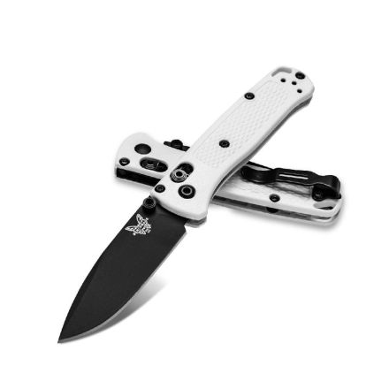 Benchmade Mini Bugout White Grivory w/Black DLC Coated Blade