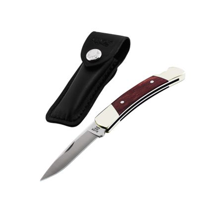 Buck Squire Red Wood DymaLux w/Nickel Silver Bolsters