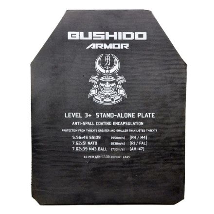 Bushido Armor Level 3 SAPI Flat Anti-Rifle Plate 10