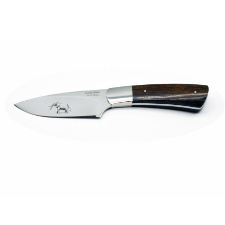Frank Goldschmidt Small Utility Fixed Blade Red BushWillow Wood w/Elephant Etching