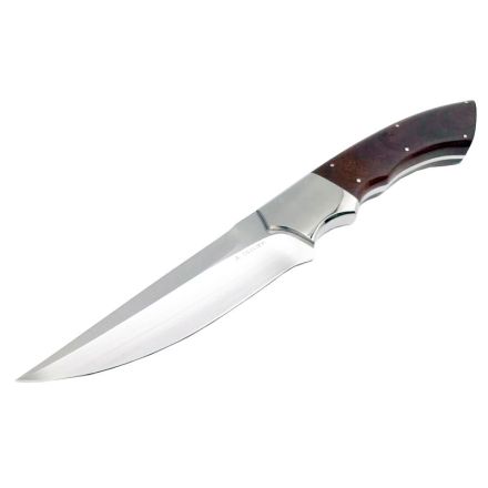 Andries Olivier Fighting Knife Afrormosia Wood Handle w/Stainless Bolster